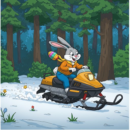 2025 Easter Bunny Snowmobile